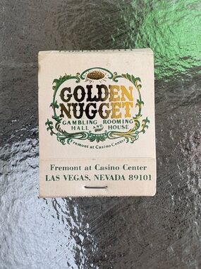 Vintage Golden Nugget Hotel Matchbook Las Vegas Complete